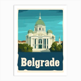 Aihrgdesign A 1970s Inspired Travel Poster For Belgrade 1 Art Print