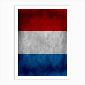 Luxembourg Flag Texture Art Print