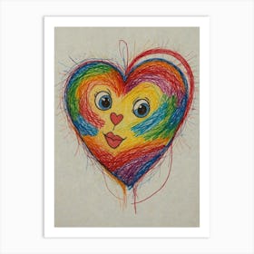 Rainbow Heart 9 Art Print