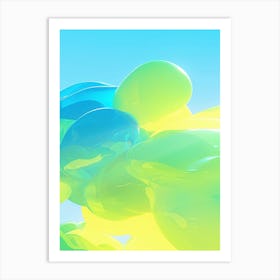 Blue And Yellow Clouds Art Print