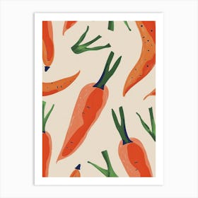 Carrots Pattern Illustration 2 Art Print