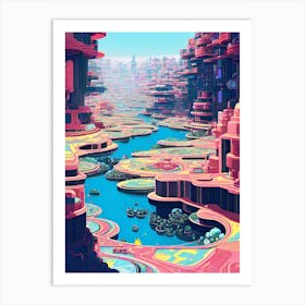 Futuristic City 46 Art Print