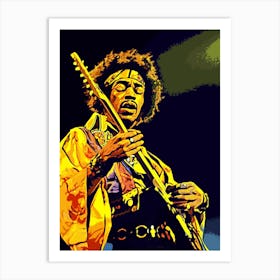 Jimi Hendrix Guitar Art Print