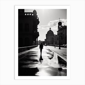 Palermo, Italy,  Black And White Analogue Photography  2 Art Print