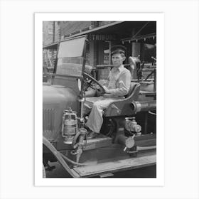 Driver Of The Fire Truck, San Augustine, Texas By Russell Lee Art Print