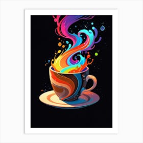 Colorful Coffee Cup Art Print