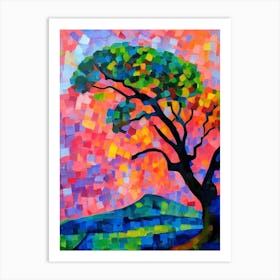 Live Oak Tree Cubist 2 Art Print