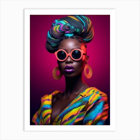 Vibrant Bold Portrait 2 Art Print