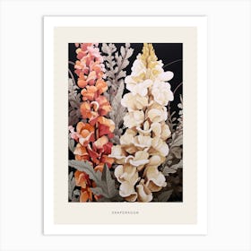 Flower Illustration Snapdragon 3 Poster Art Print