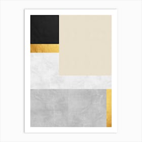 Geometric art with gold 7 1 Art Print