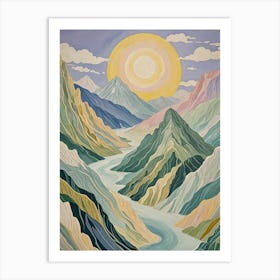 River In The Mountains Art Print