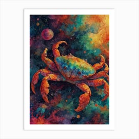 Crab In Space 2 Art Print