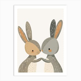 Little Bunnies Kids and Nursery Art Print