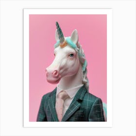 Toy Unicorn In A Suit & Tie 2 Art Print