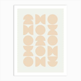 Mid-Century Modern Pattern Peach Fuzz Light Art Print