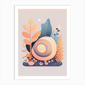 Garden Snail In Park 1 Illustration Art Print