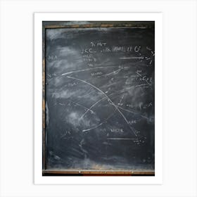 Abstract Communication Captured In A Photo Closeup Of A Grey Slate Smooth Smudged Chalk Surface De (1) 2 Art Print