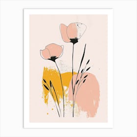 Detroit Flower Market Boho Minimalist Style 1 Art Print