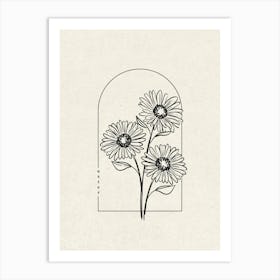 Aster Flower Art Print