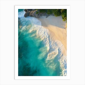 Aerial View Of A Tropical Beach Art Print