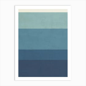 Minimalist Abstract Sea - A01 Art Print