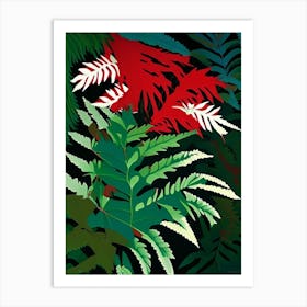 Chinese Holly Fern Vibrant Art Print