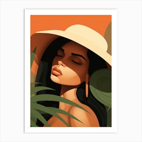 Portrait Of A Woman In A Hat 4 Art Print