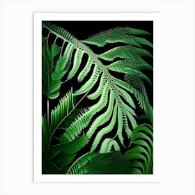 Netted Chain Fern Vibrant Art Print