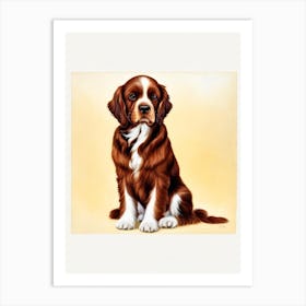 Sussex Spaniel Illustration Dog Art Print