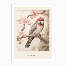 Beatrix Potter Inspired  Animal Watercolour Parrot 3 Art Print