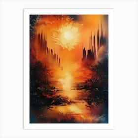 Sunset In The City Art Print