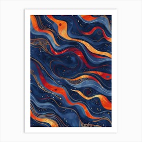 Abstract Wavy Pattern 11 Art Print