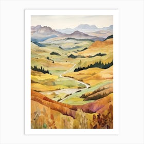 Autumn National Park Painting Durmitor National Park Montenegro Art Print