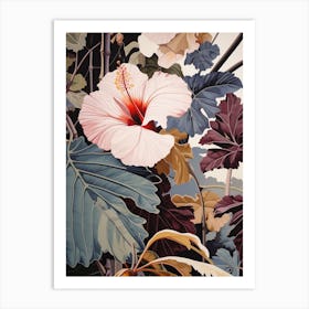 Flower Illustration Hibiscus 4 Art Print