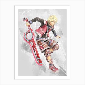 Shulk Smash Bros Art Print