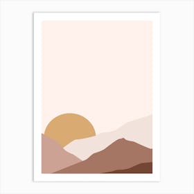 Sun Over Mountains Art Print