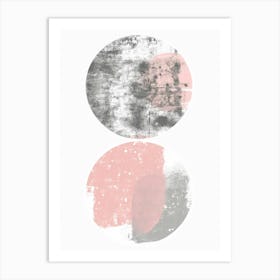 Pink And Grey 1 Art Print