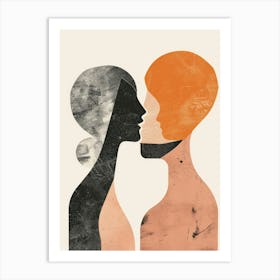 Kissing Couple Art Print