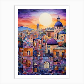 Jerusalem At Sunset Art Print