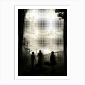 A Quiet Place Movie Poster In A Pixel Dots Art Style 1 Art Print