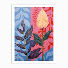 Celosia Hilma Af Klint Inspired Pastel Flower Painting Art Print