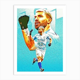 Kun Aguero 3 Art Print