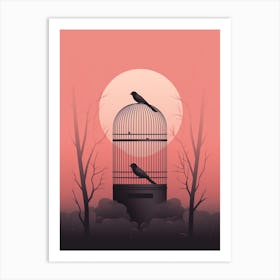 Birdcage Minimalist 1 Art Print