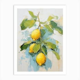 Lemons illustration 3 Art Print