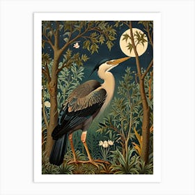 William Morris Heron In The Woods 1 Art Print