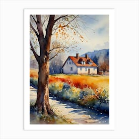 Watercolor Of A House 3 Art Print