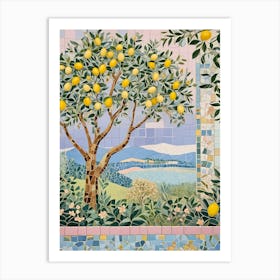 Mosaic Of A Lemon Tree Art Print