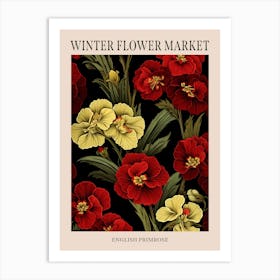English Primrose 2 Winter Flower Market Poster Art Print