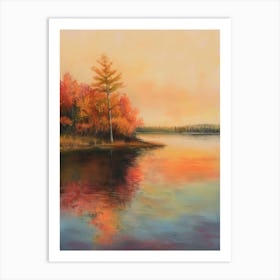 Sunset On The Lake 1 Art Print