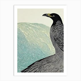 Great Auk II Linocut Art Print